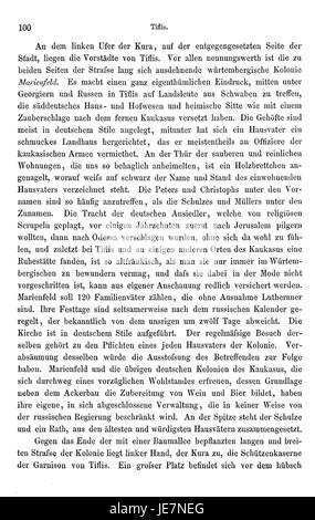 Una pagina di "Reise nach Persien" di Heinrich Brugsch, che documenta i suoi viaggi in Persia nel XIX secolo. Il libro offre approfondimenti sulla cultura, la geografia e la storia della Persia durante il periodo. Foto Stock