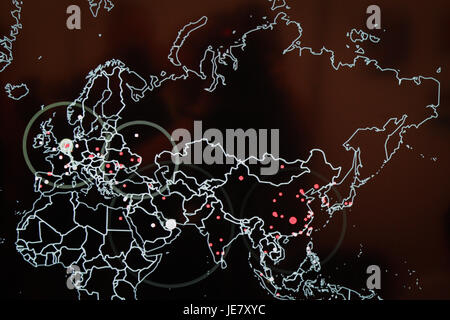 Bydgoszcz (Polonia). Il 22 giugno, 2017. Esercizi su cyberwarfare e sicurezza sono visto che avvengono durante la NATO CWIX esercizio di interoperabilità. Credito: Jaap Arriens/Alamy Live News Foto Stock