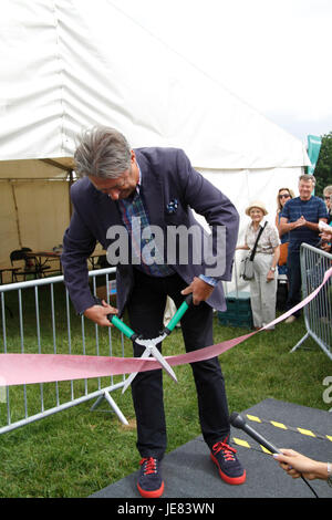 Blenheim, UK. 23 GIU, 2017. Alan Titchmarsh apertura Blenheim Flowershow Credito: MELVIN VERDE/Alamy Live News Foto Stock