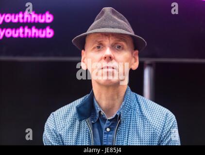 Edinburgh, Regno Unito. Il 23 giugno, 2017. Ewen Bremner appare al Edinburgh International Film Festival di condividere le sue esperienze dell'industria cinematografica con i giovani. Credito: ricca di Dyson/Alamy Live News Foto Stock