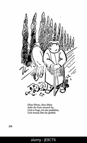 Una pagina di "Busch Werke", volume 3, che approfondisce ulteriormente la cultura e la storia tedesche. Questo segmento continua a documentare le tradizioni popolari e gli eventi storici della regione. Foto Stock