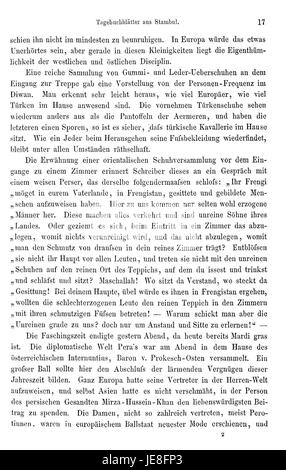 Questa immagine è tratta dal libro di viaggio *Reise nach Persien* di Heinrich Brugsch, che raffigura il suo viaggio in Persia. Il libro contiene resoconti dettagliati e illustrazioni dei luoghi che ha visitato e delle culture che ha incontrato durante i suoi viaggi nel XIX secolo. Foto Stock
