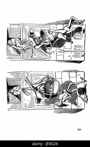 L'immagine di "Busch Werke v1", pagina 447, raffigura un'incisione dettagliata di macchinari e processi industriali del XIX secolo, catturando i progressi tecnologici dell'epoca. Foto Stock