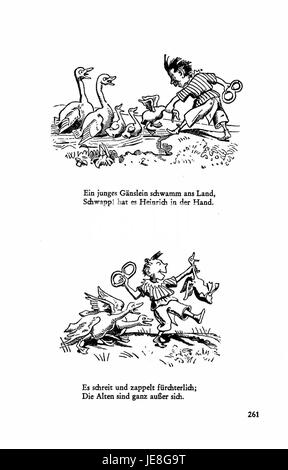 L'immagine tratta dal volume 1 di "Busch Werke", pagina 255, fa parte di una collezione di illustrazioni storiche, probabilmente del XIX secolo, raffiguranti temi culturali e artistici. Foto Stock