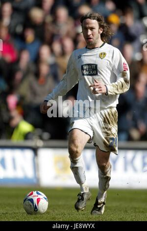 SHAUN DERRY Leeds United FC KC Stadium Hull Inghilterra 01 aprile 2006 Foto Stock