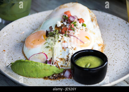 Duck Rancheros, Black Ant Ristorante, East Village, Manhattan, New York Foto Stock