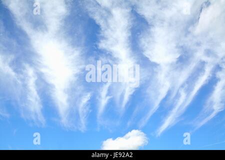 Insolito cirrus i modelli cloud Foto Stock