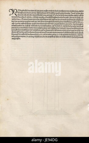 Questa immagine mostra una pagina di "Underweysung der Messung" di Albrecht Dürer, un trattato del XVI secolo sulla misurazione e la geometria. Il lavoro di Dürer si concentrò sull'applicazione dei principi matematici all'arte e all'architettura. Foto Stock