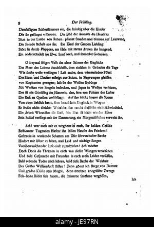 Der Frühling è un poema di Heinrich von Kleist che cattura l'essenza della primavera, mostrando il risveglio della natura e le riflessioni del poeta sul rinnovamento e la rinascita. Foto Stock