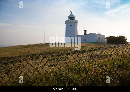 La South Foreland faro, Trinità National Trust vicino le Bianche Scogliere di Dover Foto Stock