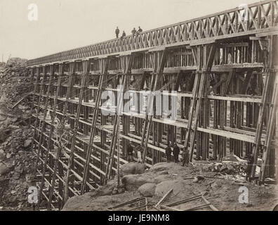 Dale Creek Bridge della Union Pacific Railroad Company da Andrew J Russell Foto Stock