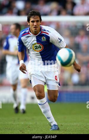 ROQUE SANTA CRUZ Blackburn Rovers FC STADIO DELLA LUCE SUNDERLAND INGHILTERRA 29 Settembre 2007 Foto Stock