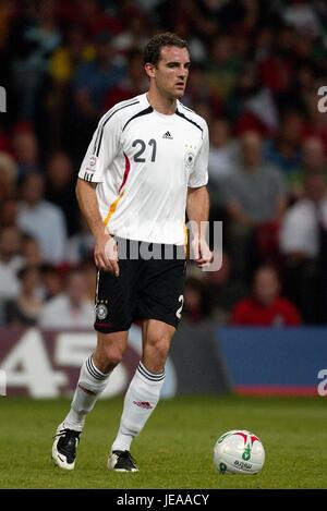 CHRISTOPH METZELDER GERMANIA & REAL MADRID Millennium Stadium Cardiff Galles 08 Settembre 2007 Foto Stock