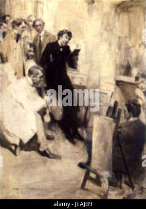 Cyrus Cuneo era un rinomato artista americano noto per le sue raffigurazioni della fauna selvatica e dei paesaggi dell'America occidentale. Le sue opere hanno catturato l'essenza della natura con scene dettagliate e vivaci. Foto Stock