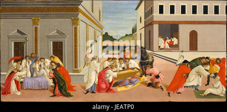 Botticelli - tre miracoli di San Zanobi - Metropolitan Museum of Art Foto Stock