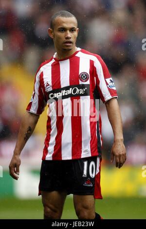 DANNY WEBBER SHEFFIELD UNITED FC BRAMALL LANE SHEFFIELD INGHILTERRA 13 Maggio 2007 Foto Stock