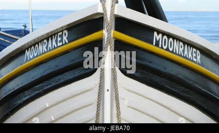 Pescatore in mare Foto Stock