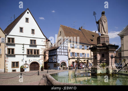 Francia, Alsazia, home Eguis, vista locale, bene, Foto Stock