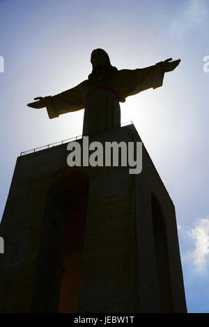 Cristo Re Cristo Rei statua Almada Lisbona Portogallo UE Foto Stock