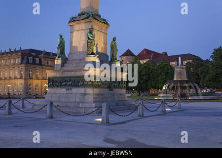 Germania, Germania meridionale, Baden-Württemberg, Neckar cembalo, Stoccarda, nuovo castello, piazza Castello, Foto Stock