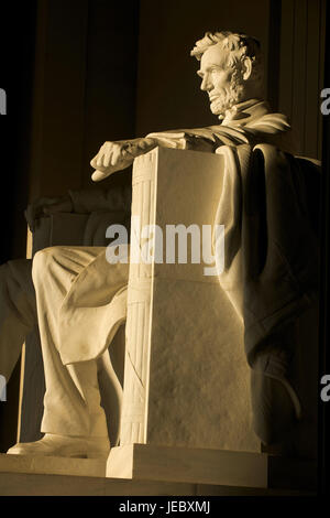 Stati Uniti, America, Washington D.C., statua di Lincoln, Foto Stock