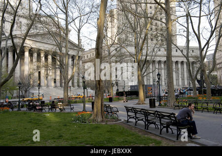 Stati Uniti, America, New York Manhattan, Foley Square, tribunali, Foto Stock