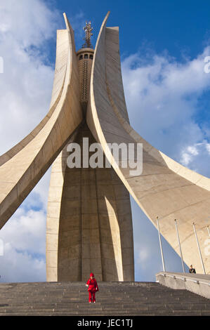 Il martire monumento di Algeri, la capitale dell'Algeria, Africa Foto Stock