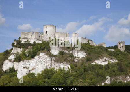 Francia, Normandia, Les Andelys, Chateau Gaillard, Foto Stock