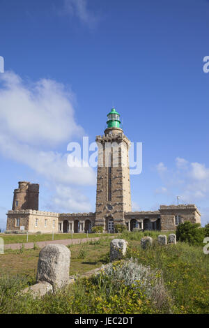 Francia, Bretagna COTES D'Armor, Cap Frehel, faro, Foto Stock