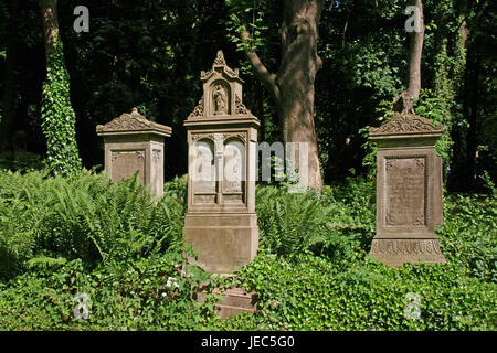 In Germania, in Renania Palatinato, Pirmasens, vecchio cimitero, lapidi Carolinensaal, lapidi, cimitero, tombe, morte, raccoglimento, memoria Foto Stock