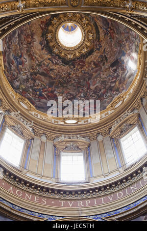 Italia, Roma, Piazza Navona, chiesa Sant AE Agnese in Agone, Foto Stock