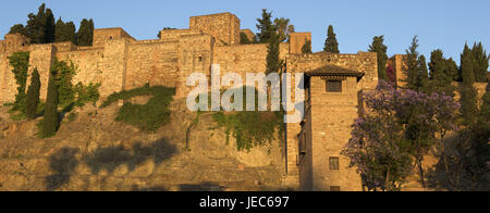 Spagna, Malaga, fortezza Alcazaba, Foto Stock