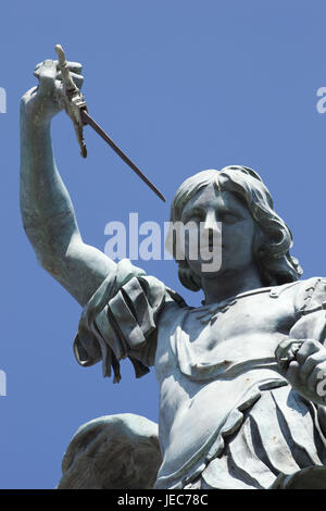 Italia, Roma, Castel Sant'Angelo, la statua di San Michele Arcangelo di medie close-up, Foto Stock