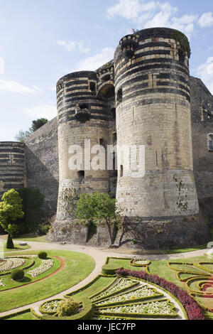 Francia, Valle della Loira, bloccare Angers, le pareti di bloccaggio, Foto Stock