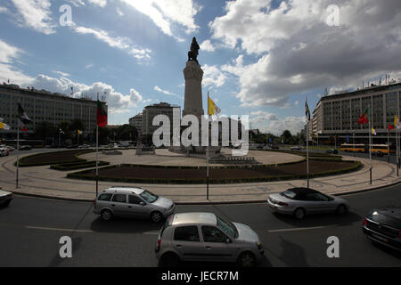 Il Portogallo, Lisbona, centro città, Parca Marques de Pompal, rotonda, parco, Foto Stock