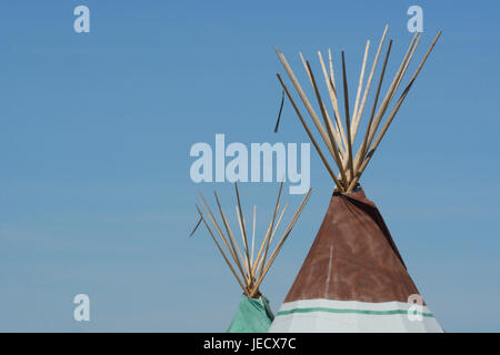 Noleggio di tende Tepee campeggio in Westminster Colorado Park Foto Stock