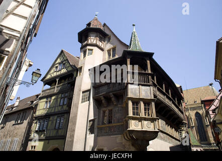 Francia, Alsazia, Colmar, Pfisterhaus, Foto Stock