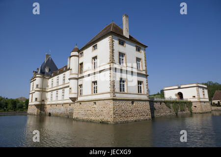 Francia, Borgogna, Dipartimento Saône-et-Loire, Cormatin, moated castle, Foto Stock