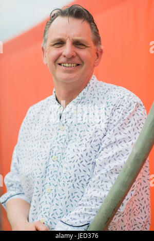 Steve Williams, scrittore di scienza per i bambini, al 2017 Hay Festival della letteratura e delle arti, Hay on Wye, Wales UK Foto Stock