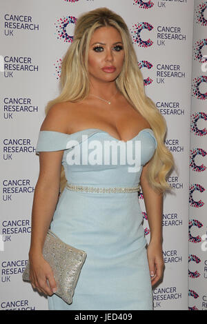 Bianca Gascoigne assiste il Jog per cancro evento, Tetto Kensington Gardens a Londra xii Apr, 2017 Foto Stock