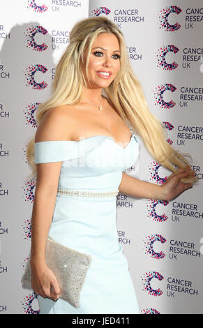 Bianca Gascoigne assiste il Jog per cancro evento, Tetto Kensington Gardens a Londra xii Apr, 2017 Foto Stock