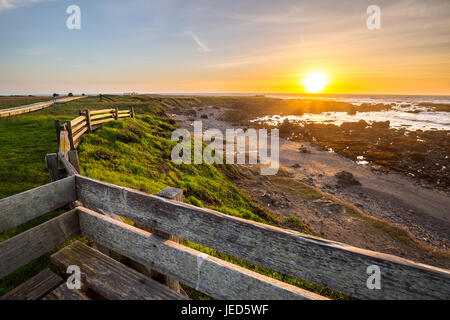 Preso durante il tramonto in MacKerricher State Park Foto Stock