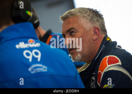 Silverstone, UK. Il 24 giugno 2017. Paul Hollywood racing in Britcar con il Beechdean Motorsport in una Aston Martin Vantage GT4 Credito: Steven roe/Alamy Live News Foto Stock