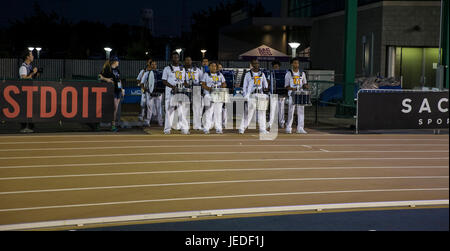 Sacramento, CA. Il 23 giugno, 2017. Concessione di alta scuola batteristi eseguita durante la USATF pista all'aperto e il campo campionato Giorno 2 Alle Hornet Stadium Sacramento, CA. Thurman James/CSM/Alamy Live News Foto Stock