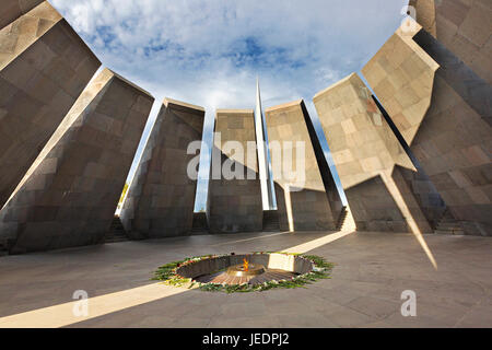 Memoriale del genocidio a Yerevan, Armenia. Foto Stock