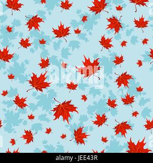 Autunno foglie rosse Illustrazione Vettoriale