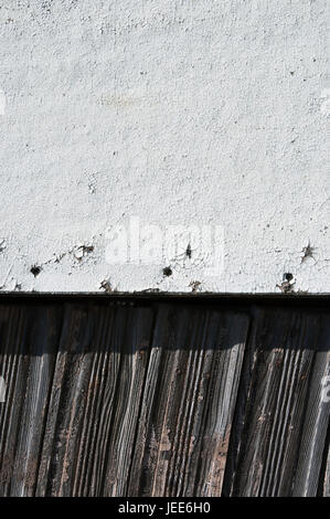 Più scarsamente, pareti in legno, vecchi, dalle intemperie, medium close-up, dettaglio, Foto Stock