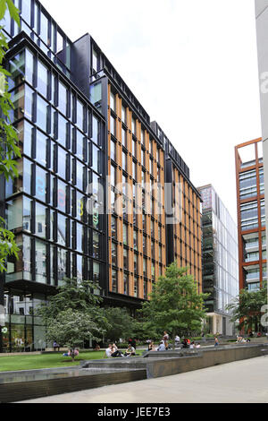 St Pancras Square, Londra. Il nuovo ufficio sviluppo accanto alla stazione internazionale di St Pancras. La casa di Google il nuovo London HQ Foto Stock