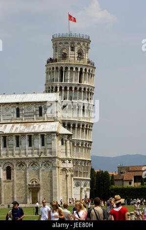 L'Italia, Toscana, Pisa, Duomo, dettaglio, oblique torre, il Campo dei Miracoli, Foto Stock