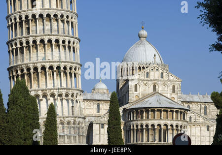 L'Italia, Toscana, Pisa, Duomo, Torre obliqua, dettaglio Campo dei Miracoli, Foto Stock